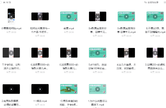 高级运营视频课程闲鱼副业